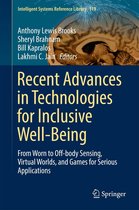 Omslag Recent Advances in Technologies for Inclusive Well-Being
