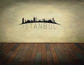 Muursticker - Istanbul Skyline - 58x199 - Zwart