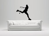 Muursticker - Tennis - 58x60 - Zwart