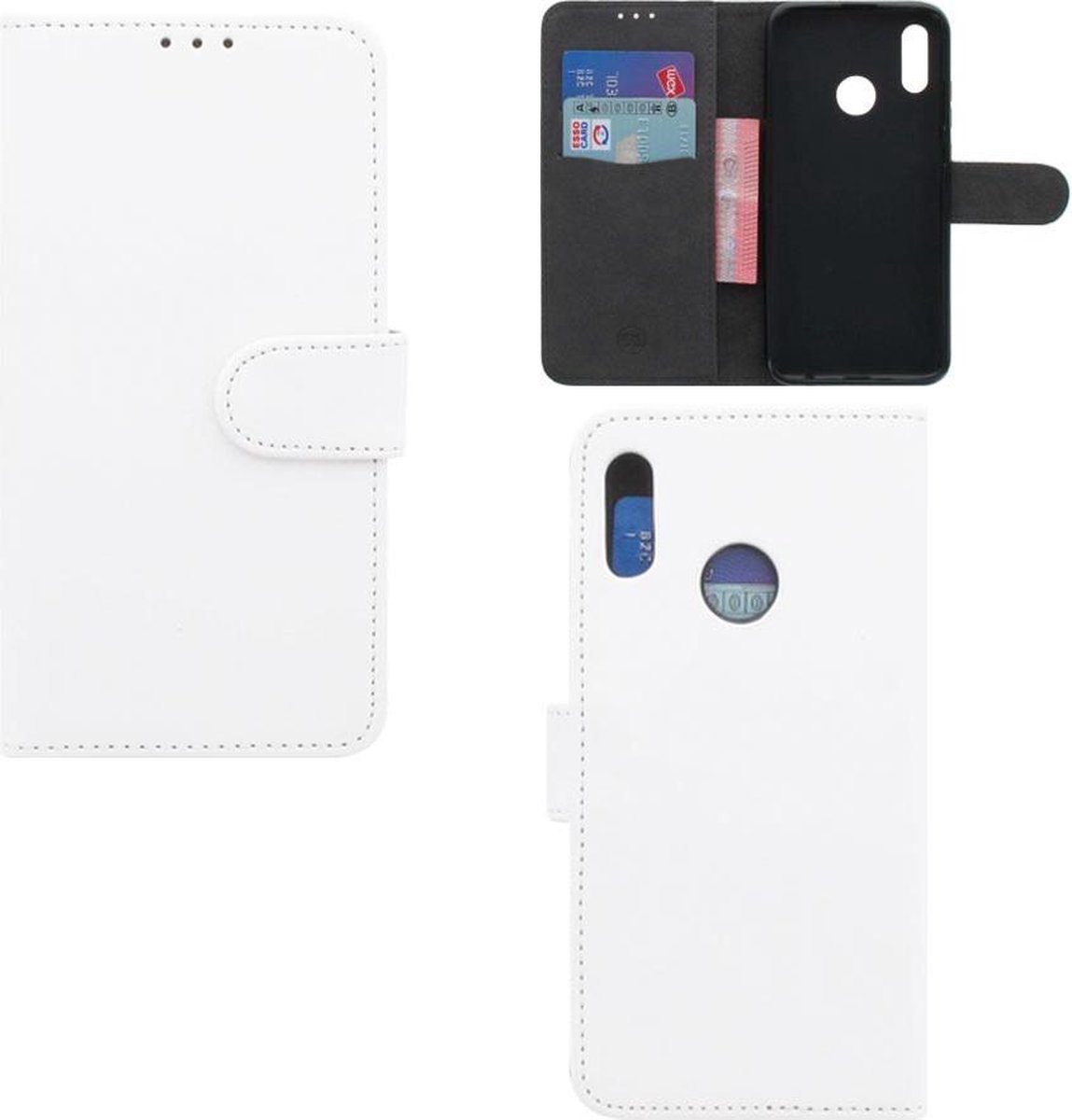 Honor 10 Lite Telefoonhoesje Wit met Pasjeshouder