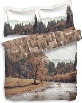 HNL Lavonne Dekbedovertrek - Rustic Brown 140x200/220