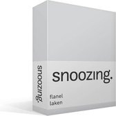 Snoozing - Flanel - Laken - Lits-jumeaux - 280x300 cm - Grijs
