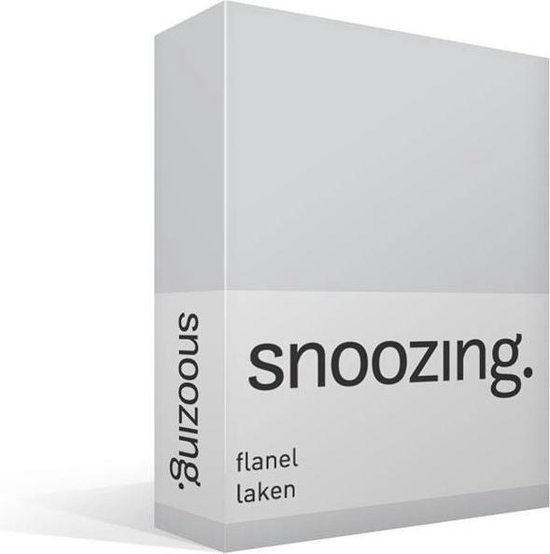 Snoozing - Flanelle - Laken - Lit simple - 280x300 cm - Grijs