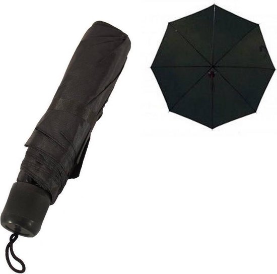 Tussen opstelling Verkeerd Benson Mini Paraplu Zwart 95 cm - 8 Banen - 12 stuks | bol.com