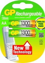 GP ReCyko+ Oplaadbare AA-batterijen - 1300 mAh - 2 stuks