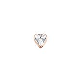 Melano twisted valentine heart zetting - rosekleurig - crystal - dames - 7mm