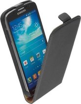 Samsung Galaxy S3 i9300 Lederlook Flip Case hoesje Zwart