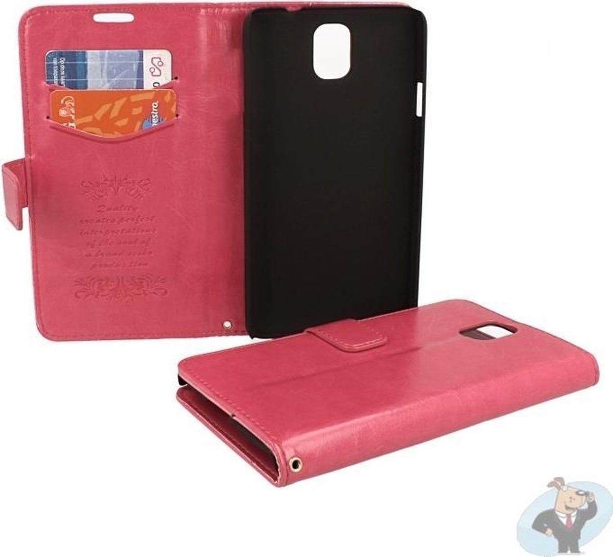 Samsung Galaxy Note 3 Portemonnee Hoesje - Classic Style Roze