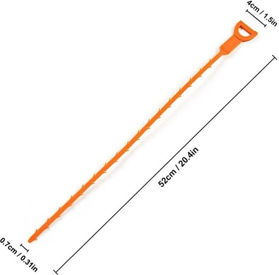 Foto: Hoge kwaliteit gootsteen ontstopper 52cm millieuvriendelijk herbruikbaar duurzaam haar verwijderaar doucheput reiniger afvoer ontstopper ontstoppingsveer