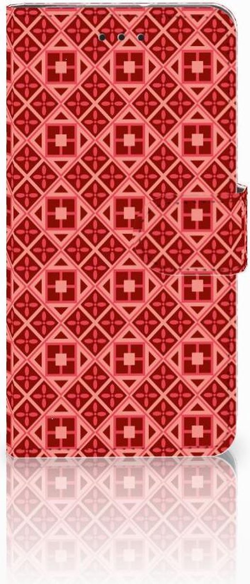 Motorola Moto G7 Play Telefoon Hoesje Batik Rood