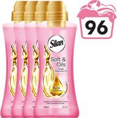 Silan Soft & Oils Magnolia (Pink)Wasverzachter - Voordeelverpakking - 96 wasbeurten