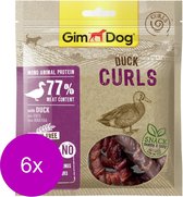Gimdog Duck Curls - Hondensnacks - 6 x Eend 55 g