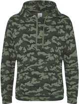 Camo hoodie, Kleur Green Camo, Maat M