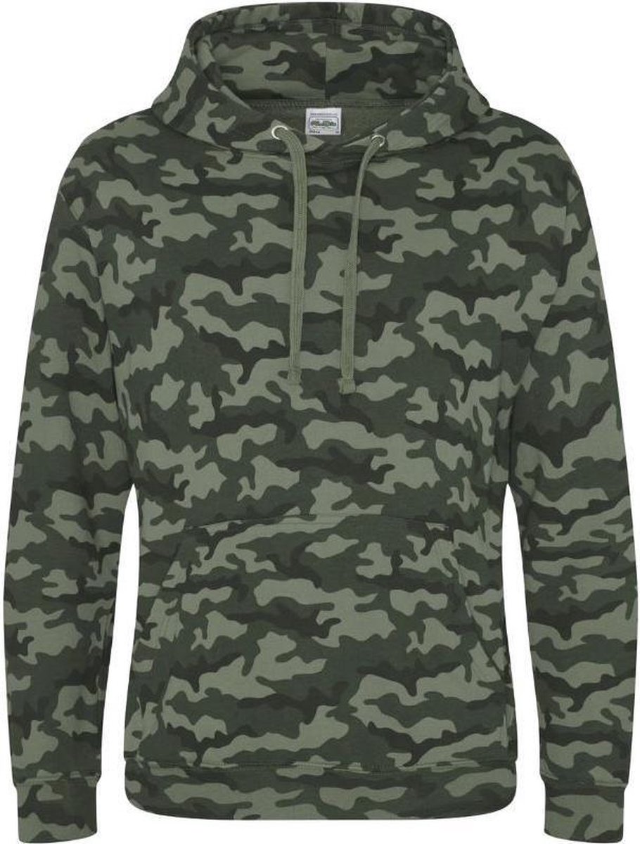 Camo hoodie, Kleur Green Camo, Maat M