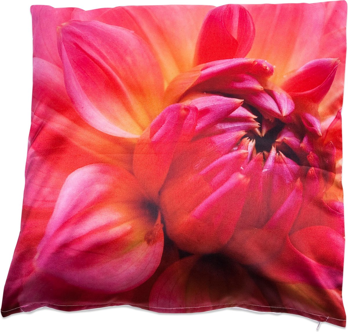In The Mood Fotoprint Dahlia - Sierkussen - 45x45 cm - Multi