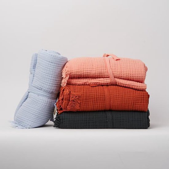 HAY Crinkle Plaid Licht Blauw 210cm*150cm | bol