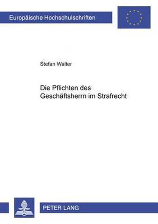 Die Pflichten des Geschäftsherrn im Strafrecht - cover