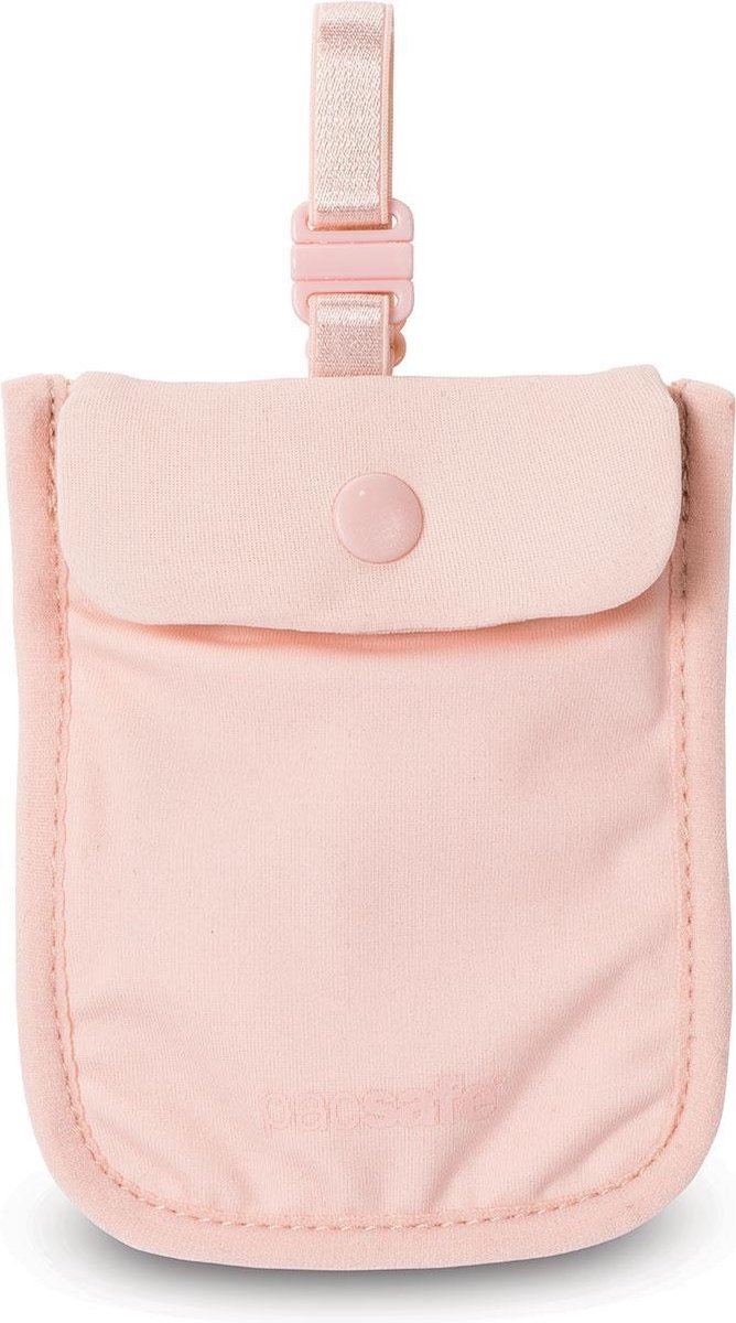 Pacsafe Geheime BH-zakje - 11 x 9 x 0.3 cm - RFID-blokkerend - Waterafstotend - Wasbaar - Roze