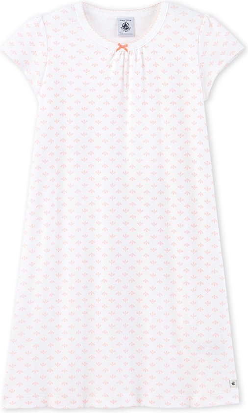Petit Bateau Meisjes Nachthemd - wit ecume - /roze venus - /multico - 6  jaar | bol.com