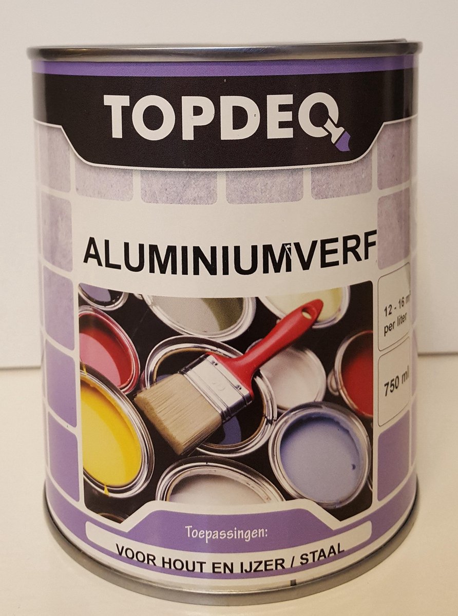 Topdeq Aluminiumverf - Verf - 750 ml