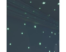 100 Gele aan de hemel - Glow in the dark sterren - lichtgevende Gele sterren - Leuk voor in de kinderkamer - 100 stuks incl plakkers