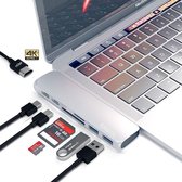USB-C 7-in-1Adapter Met Thunderbolt 3 Zilver voor Apple MacBook Pro 2016,2017 & 2018