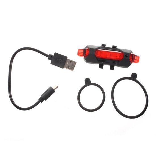 Fiets Achterlicht Zadelpost Led Licht USB Oplaadbaar - Rood — afbeelding 3