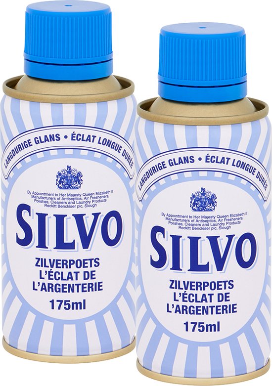 Silvo Zilverpoets - Poetsmiddel -Zilverglans - 2x 175 mL -  Voordeelverpakking | bol.com