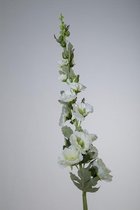 Stokroos - zijden bloem - wit - topkwaliteit - 109cm