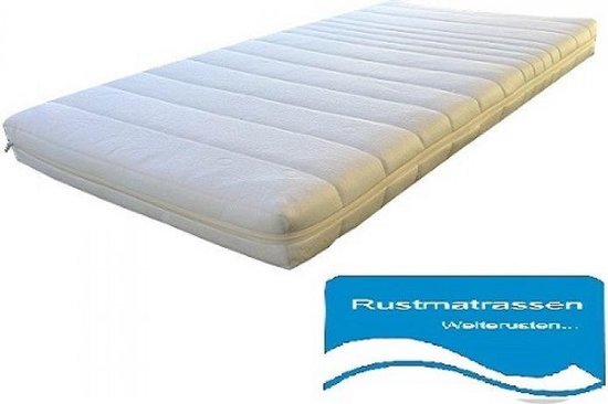 Rustmatrassen Baby Matras 55x110x14cm met anti-allergische wasbare Badstof hoes / tijk met rits