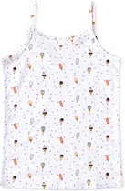 Little Label - meisjes - onderhemd - wit, multicolor ijsjes - maat 134/140 - bio-katoen