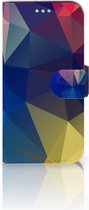 Bookcover Hoesje Geschikt voor Samsung Galaxy S7 Polygon Dark