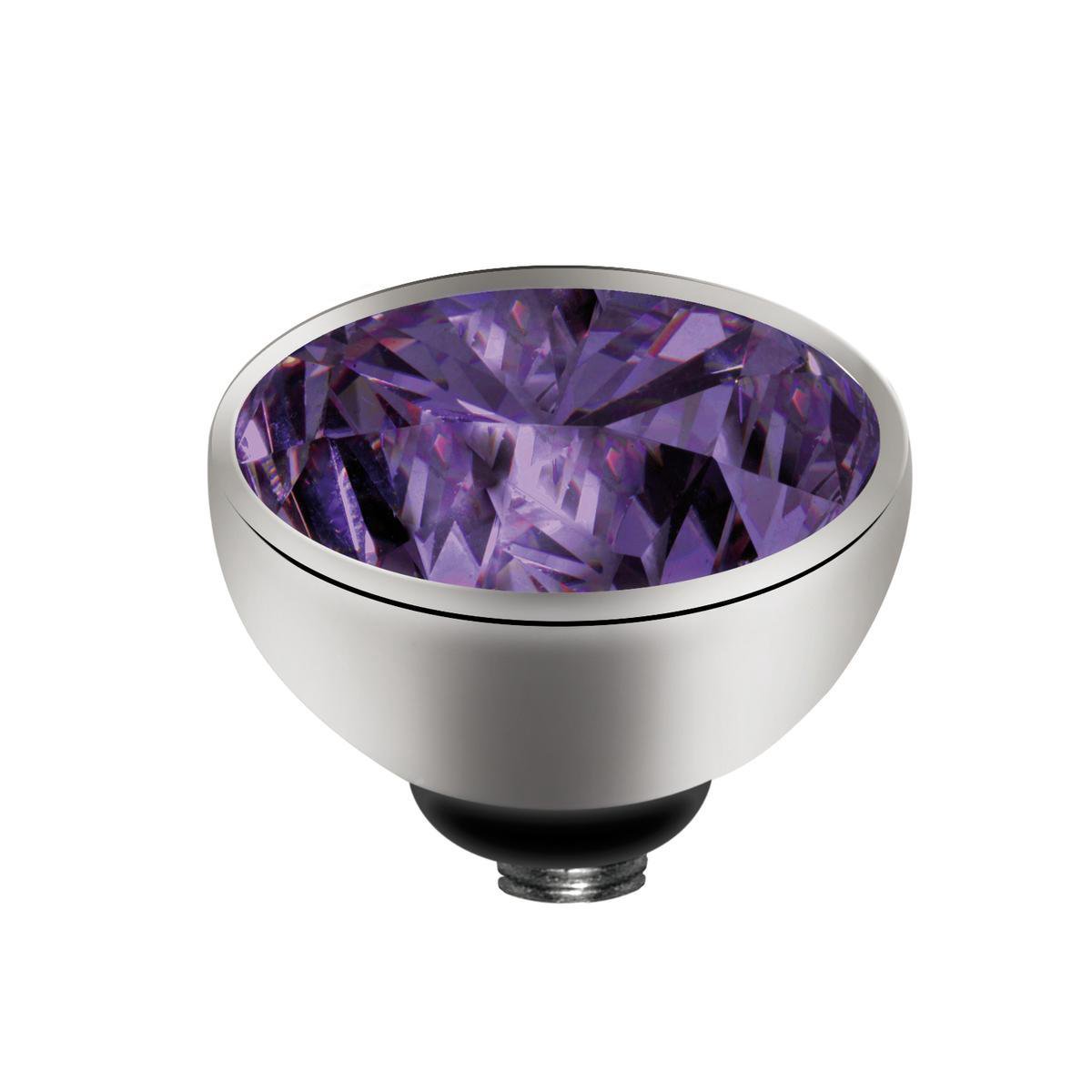 MelanO Twisted Zirkonia Setting Silver/Purple 6mm M01SR-5011-06MM-SS-PURPLE