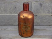 SENSE Decoratieve fles vaas met opdruk - Vintage stijl vaas - Vaas koper antiek