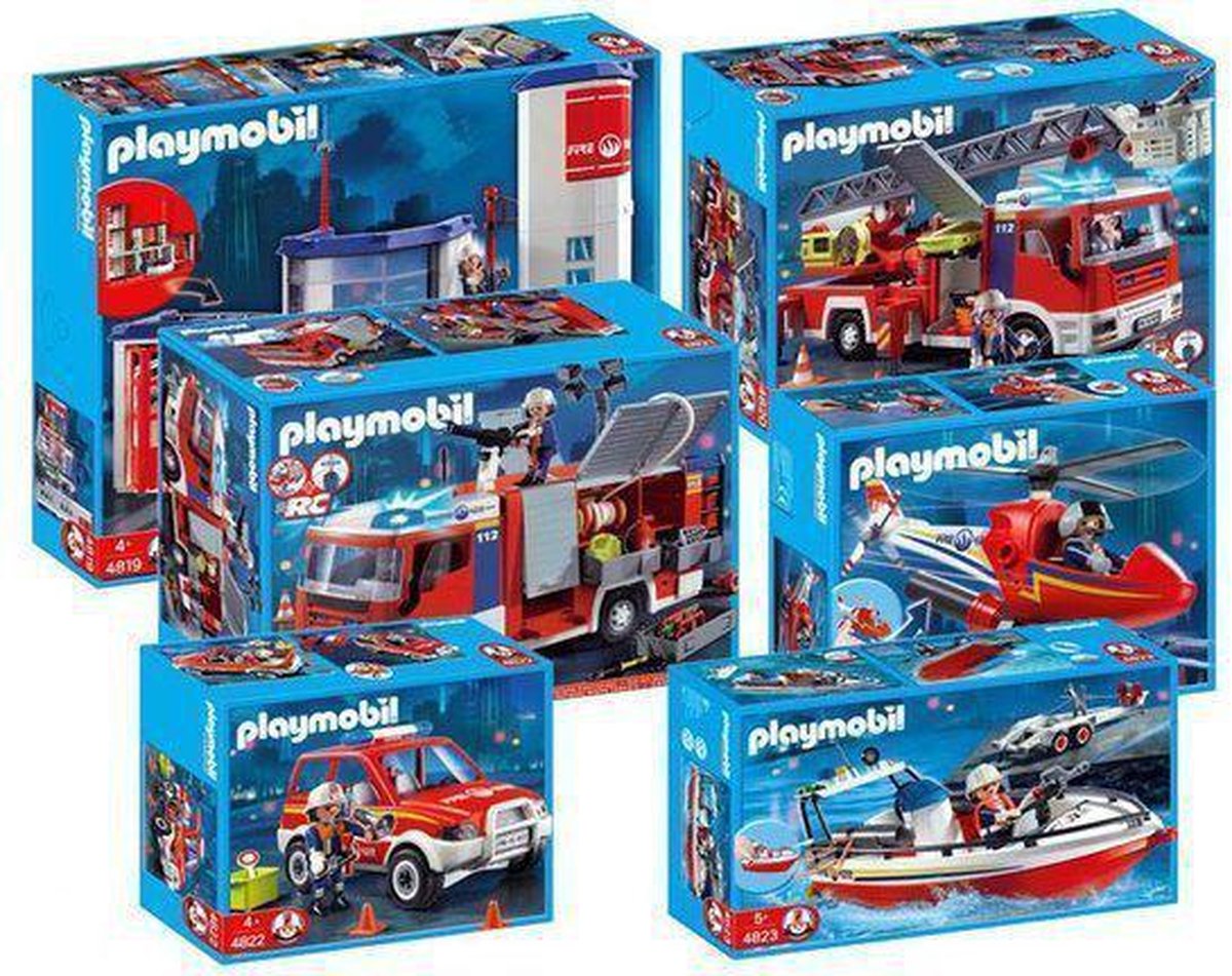 Verhoogd luchthaven Blozend 1643 Playmobil bundel Brandweer | bol.com