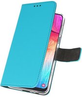 Wallet Cases Hoesje voor Samsung Galaxy A50 Blauw