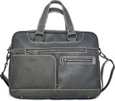 Laptoptas - Messenger Bag - 15.6 inch - Buffelleer - Leer - Zwart - Arrigo