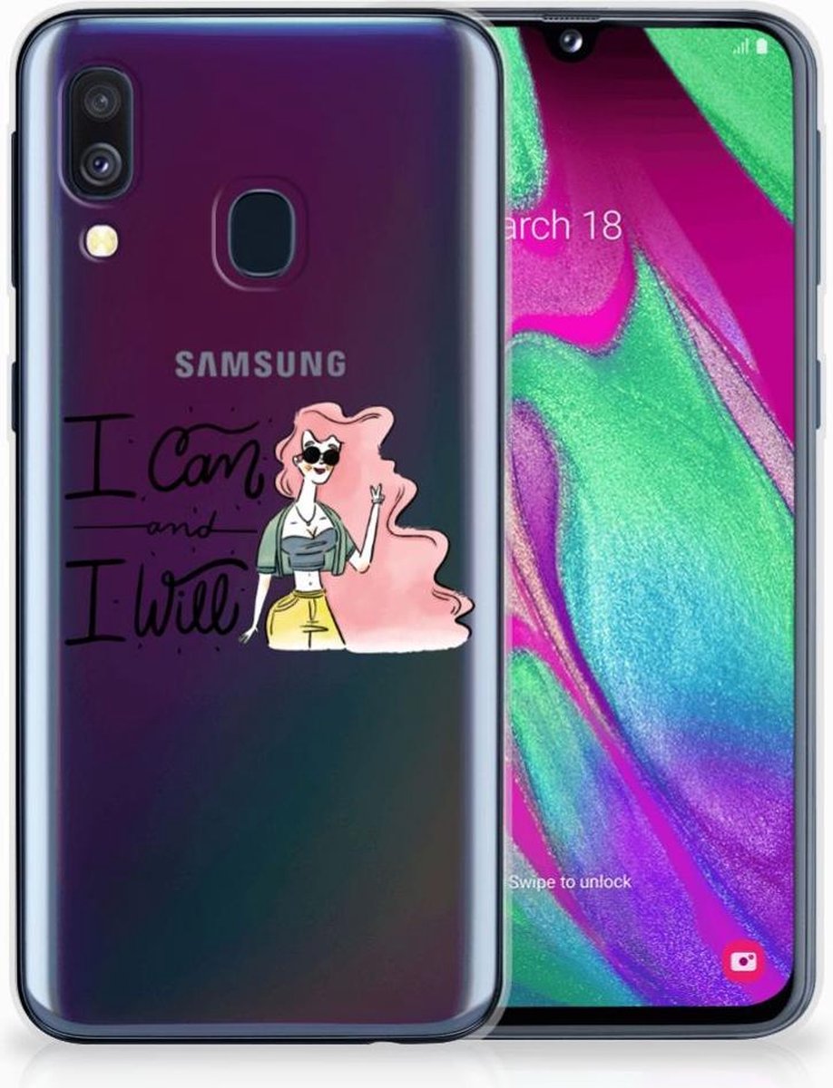 Samsung Galaxy A40 Telefoonhoesje met Naam i Can