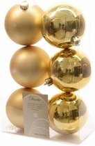 Kerstboom decoratie kerstballen mix goud 12 stuks