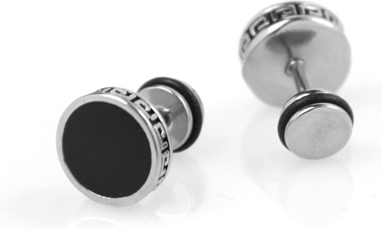 Mannen Studs – Griekse Sleutel – Heren Oorbellen – 10mm | Bestel nu!