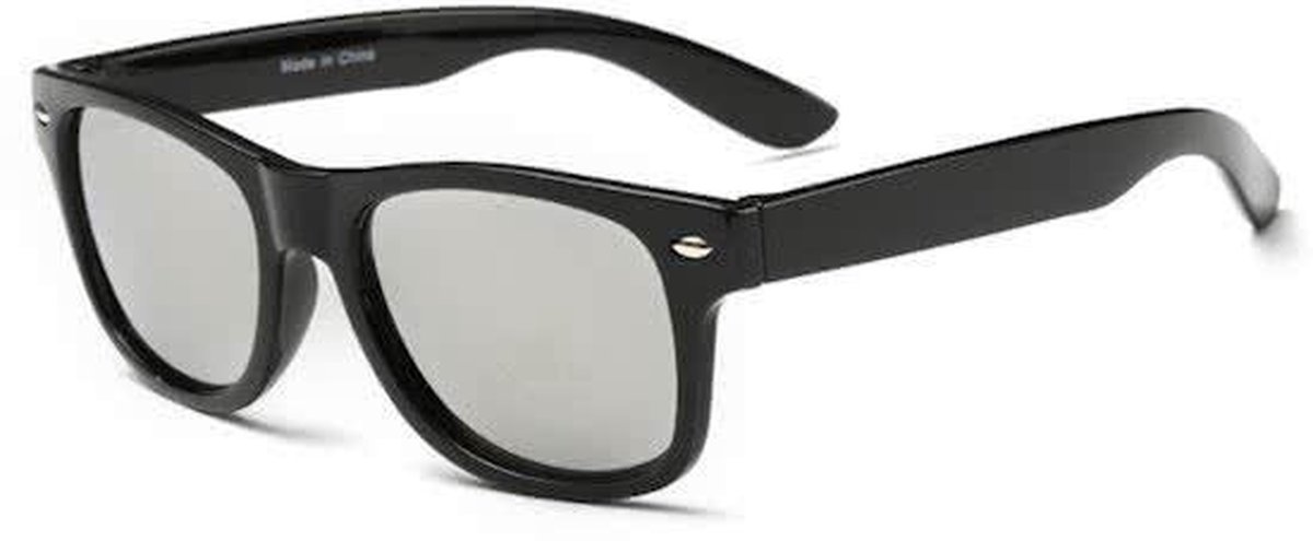 Hidzo Kinder Zonnebril Zwart - UV 400 - In brillenkoker