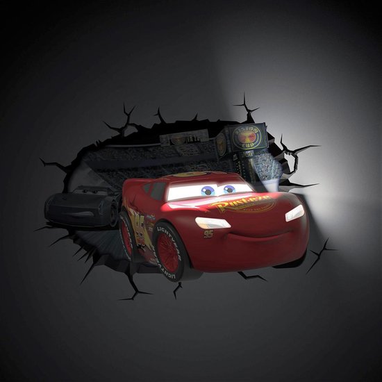 Betrokken twee weken Het apparaat 3DlightFX Cars 3 Lightning McQueen light – Disney Cars 3 Bliksem McQueen  lamp – LED... | bol.com