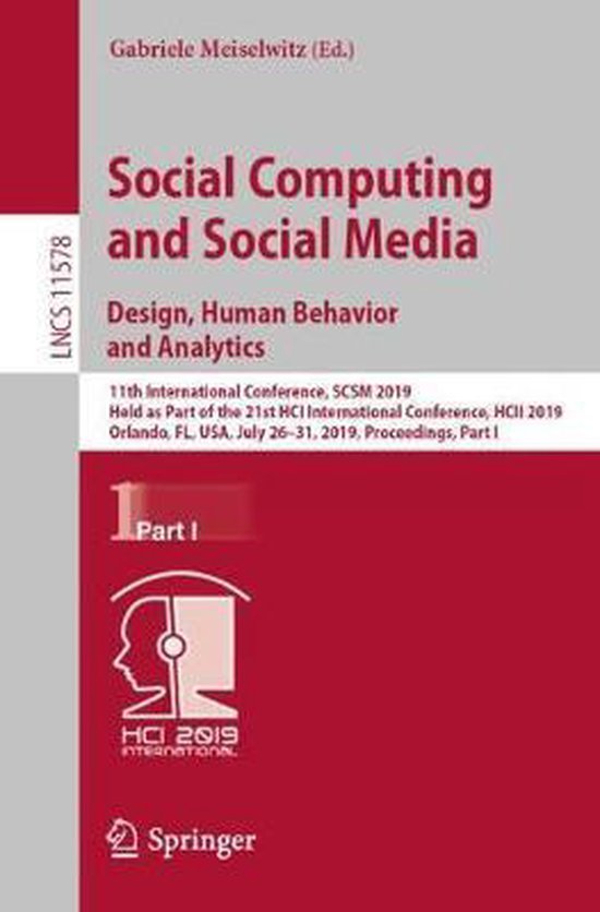 Lecture Notes in Computer Science11578- Social Computing and ... - cover
