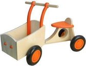 Vélo cargo en bois orange
