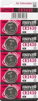 CR2430 knoopcell batterijen Maxell - 3V