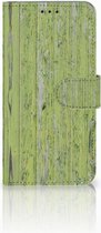 Huawei P30 Lite Bookcase Hoesje Design Green Wood