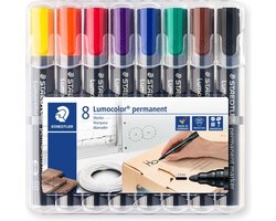 STAEDTLER Lumocolor permanent marker ronde punt - box 8 st