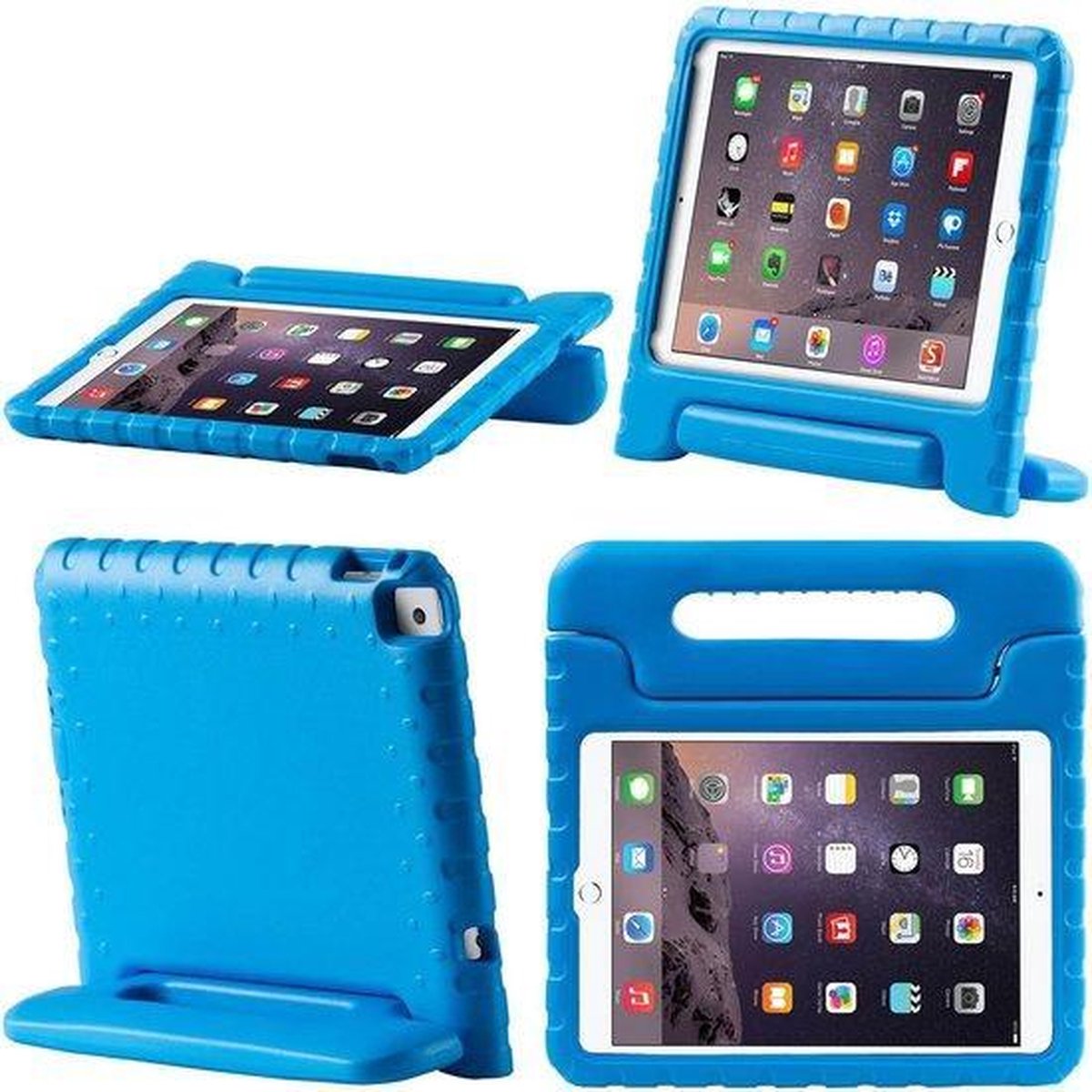 SMH Royal - iPad Air 1 hoes voor kinderen | Foam for Kids | Shockproof Case Hoesje / Cover / Hoes / Tablethoes/ Proof| Zeer sterk | Met Handige Handvat | Blauw