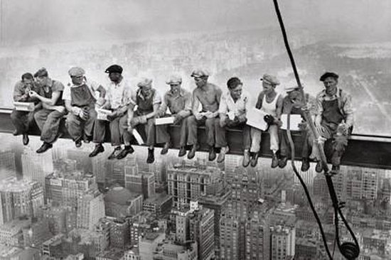 New York poster - Manhattan - steelworkers - bouwvakkers - lunch - wolkenkrabber - 45 x 61 cm