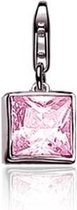 ZINZI CHARMS hanger vierkant roze CHARM250R